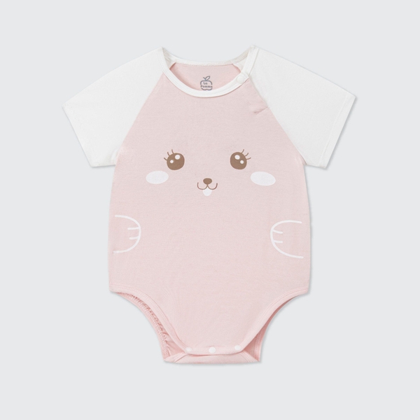 Body chip cộc tay La Pomme Raglan xin chào bạn mới (Màu Trắng)