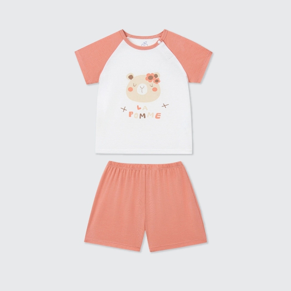 Bộ cộc tay La Pomme Raglan người bạn ngộ nghĩnh
