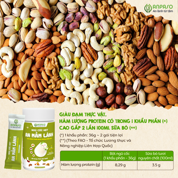 Ngũ cốc an mầm lành Anpaso (Dành cho mẹ bầu đang cho con bú)