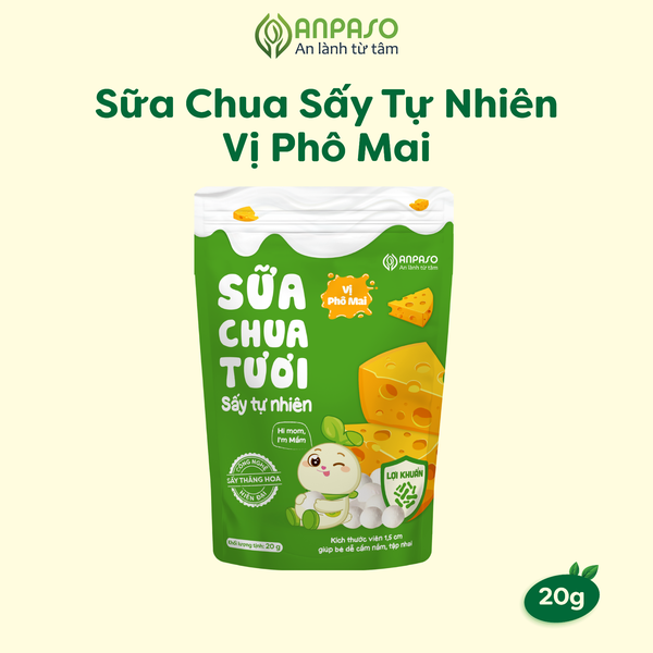 Sữa chua sấy tự nhiên Anpaso vị Phô Mai 20g (8M+)