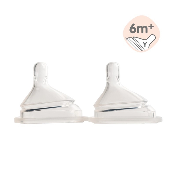 Núm ty bình Hegen size Y-cut cho bé trên 6 tháng tuổi ăn cháo đặc (set 2 cái/hộp)