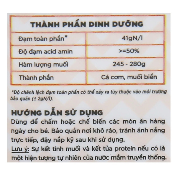 Nước mắm Thuyền Xưa ăn dặm cho bé 41°N chai 65 ml (từ 1 tuổi)