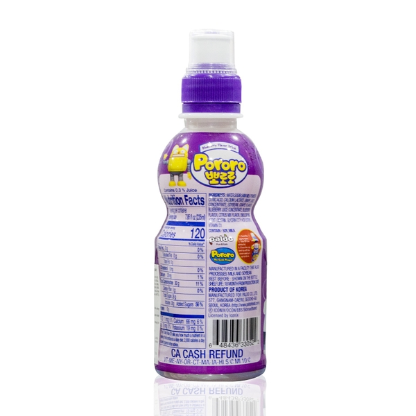 Nước uống pororo hương vị Việt Quất chai 235ml
