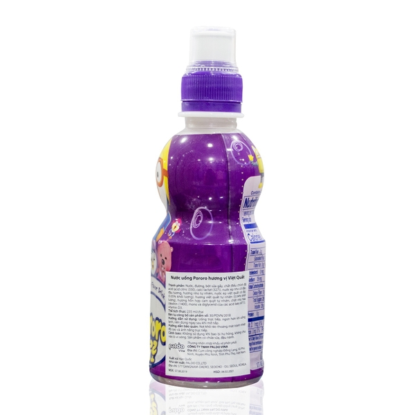 Nước uống pororo hương vị Việt Quất chai 235ml