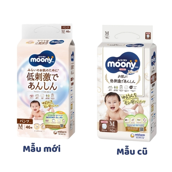 Bỉm - Tã quần Moony Trắng Size M46 miếng (cho bé 5 - 10kg)