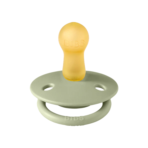 Ty ngậm núm tròn cao su tự nhiên BIBS Pacifier De Lux Latex Size 2 (trên 6 tháng), Sage