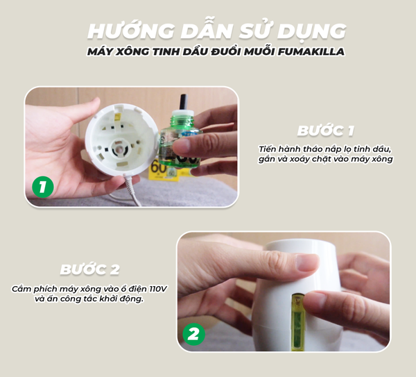 Máy xông tinh dầu đuổi muỗi Fumakilla kèm lọ tinh dầu 60 ngày