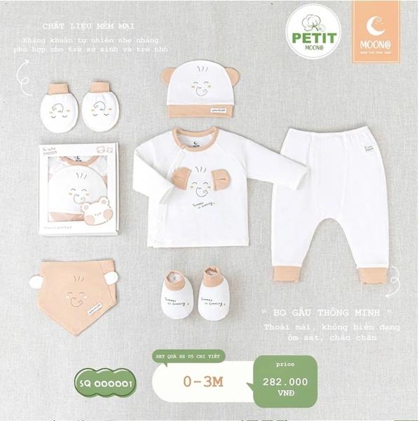 Set quà sơ sinh Moon cho bé 0-3 tháng