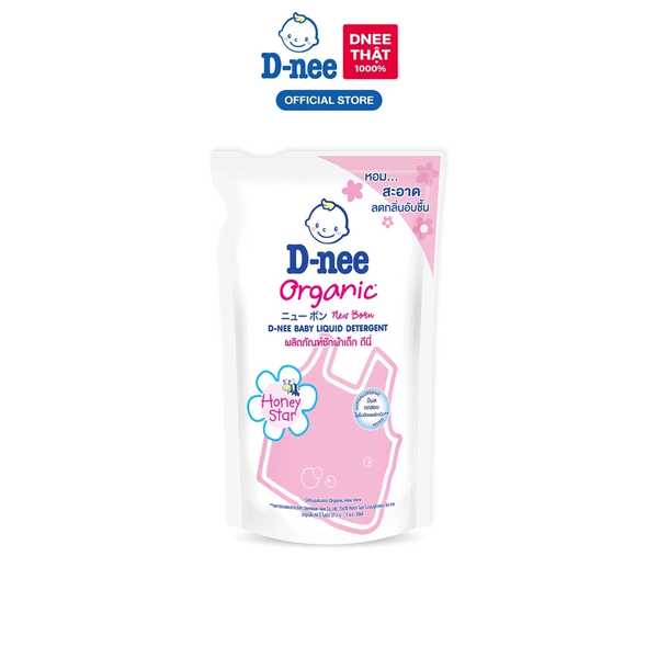Nước giặt quần áo em bé Dnee hồng Honey Star túi 530ml