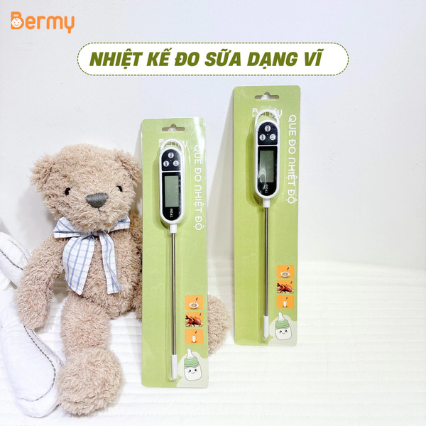 Nhiệt kế vỉ Bermy đo sữa, đo nước tắm cho bé