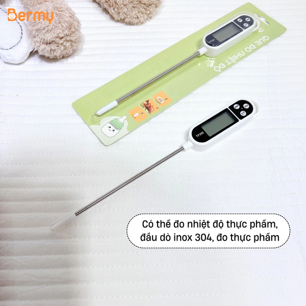 Nhiệt kế vỉ Bermy đo sữa, đo nước tắm cho bé