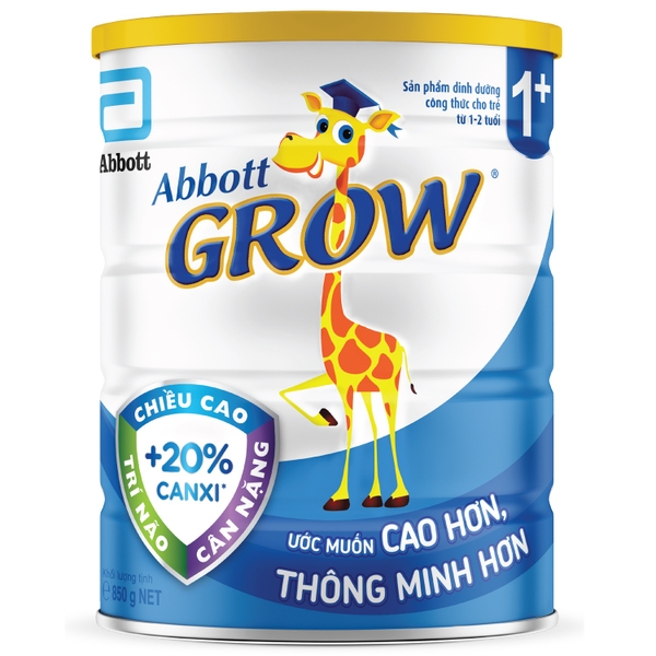 Sữa Abbott Grow 1+ hương Vani cho bé 1-2 tuổi (850g)