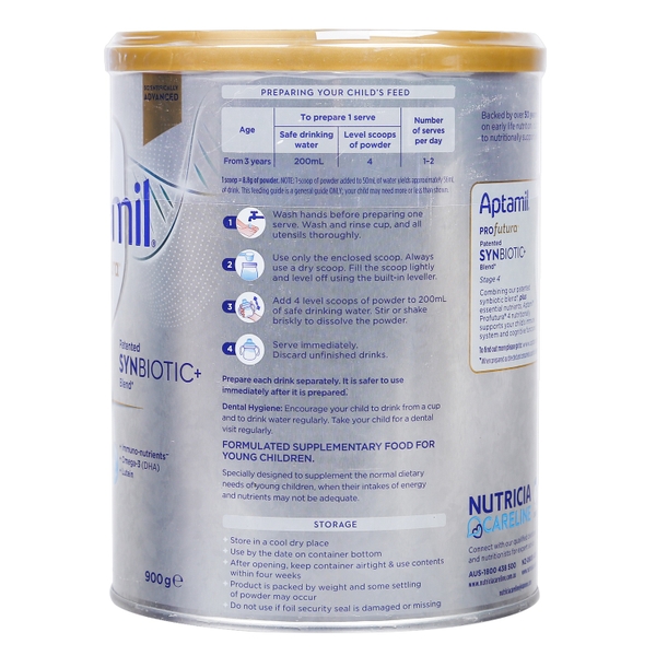 Sữa Aptamil Profutura Úc số 4 900g (cho bé trên 3 tuổi)