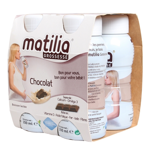 Sữa Bầu Matilia Vị Socola (Lốc 4 Hộp)