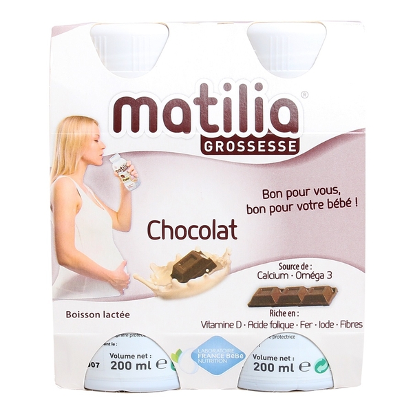 Sữa Bầu Matilia Vị Socola (Lốc 4 Hộp)