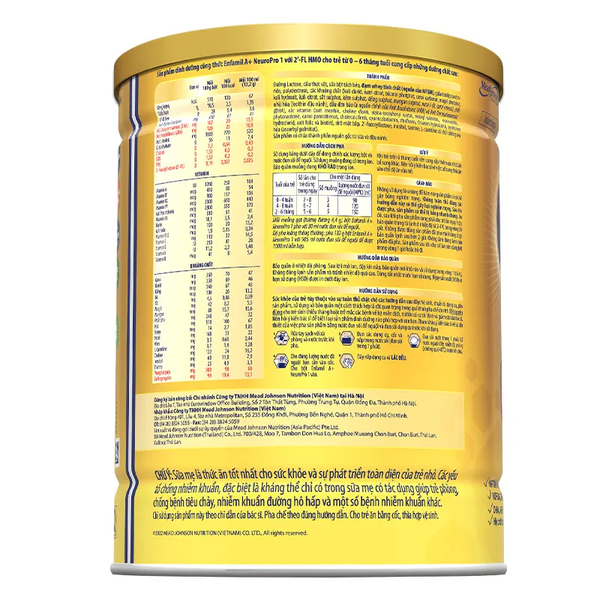 Sữa Enfamil A+ NeuroPro HMO Số 1 vị thanh mát (830G) cho bé từ 0-6 tháng tuổi