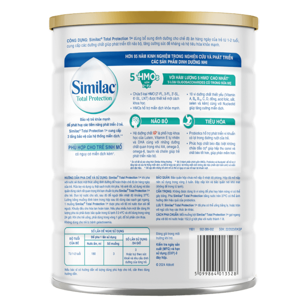 Sữa Similac Total Protection 1+ 800g (1-2Y) - (Bao bì cũ: 850g) - Giao bao bì ngẫu nhiên