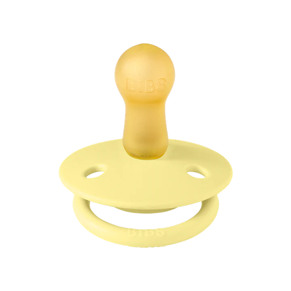 Ty ngậm núm tròn cao su tự nhiên BIBS Pacifier De Lux Latex Size 2 (trên 6 tháng), Sunshine