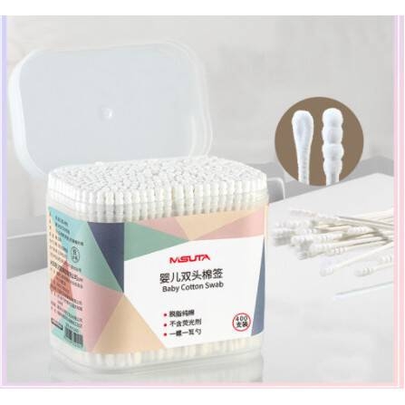 Tăm bông cho bé sơ sinh Misuta (hộp 400 que)