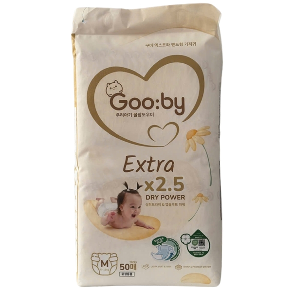 Bỉm - Tã dán Gooby Extra M50 miếng (cho bé 6-11kg)