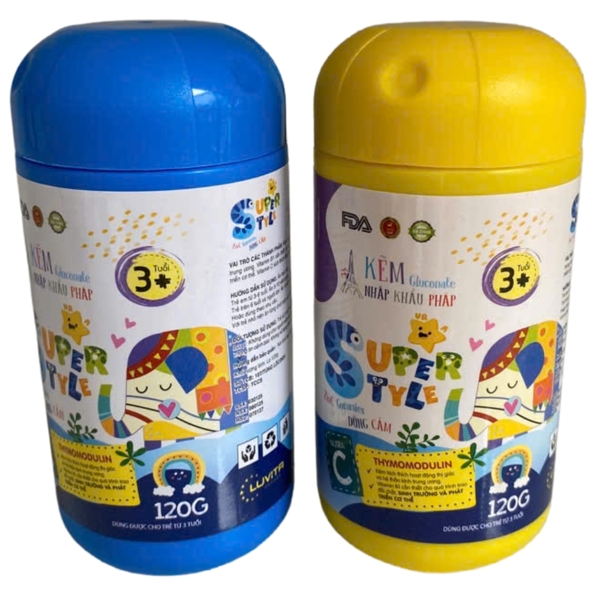 Kẹo dẻo bổ sung Kẽm Zinc Super Style Voi dũng cảm 120g cho bé trên 3 tuổi