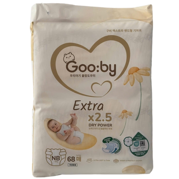 Bỉm - Tã dán Gooby Extra Newborn 68 miếng