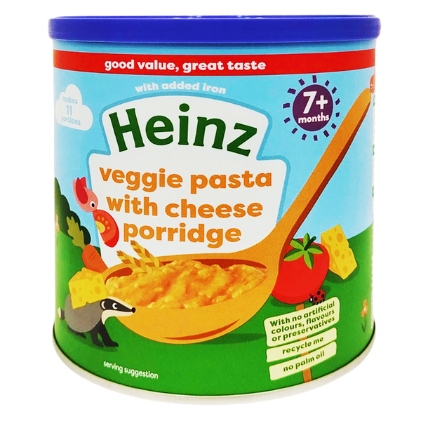 Bột Cháo mì Ý rau củ và phô mai-Heinz veggie pasta with cheese porridge 200mg cho bé trên 7 tháng