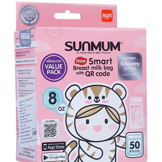 Túi trữ sữa Sunmum 150ml, hộp 50 chiếc