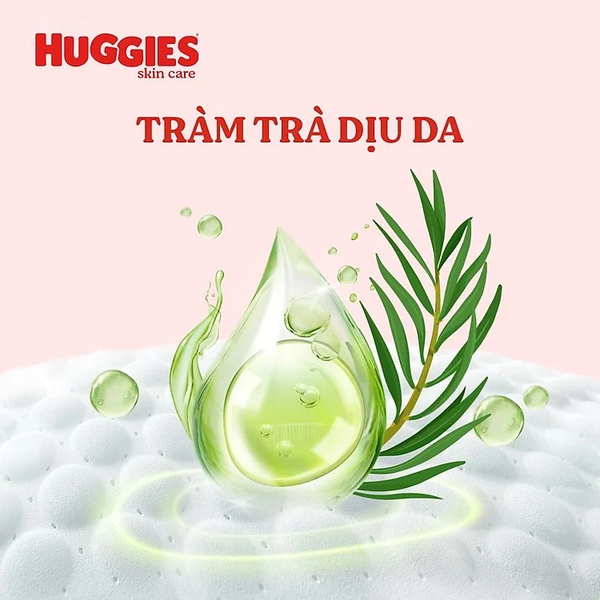Bỉm - Tã quần Huggies Skin Care Tràm Trà Tự Nhiên size L100+4 miếng (cho bé 9 - 14kg)