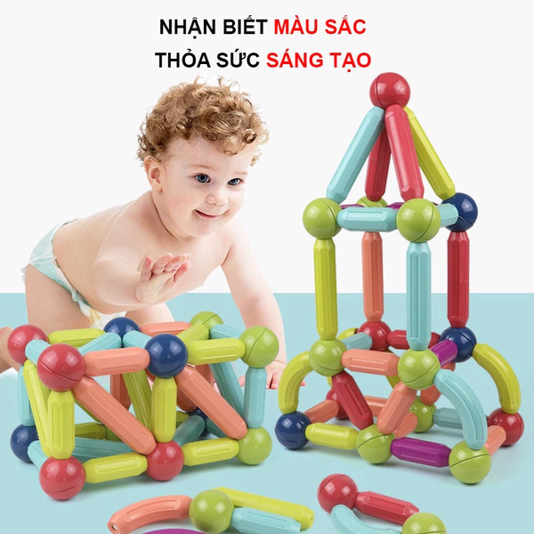 Lắp ghép nam châm Magentic 64 chi tiết (3Y+)