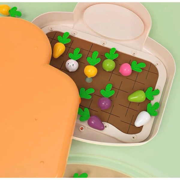 Đồ Chơi Nhổ Cà Rốt Nông Trại Cho Bé Phân Biệt Màu Sắc, Luyện Vận Động Tính Ghi Nhớ Montessori, Cân Toán Học Thỏ