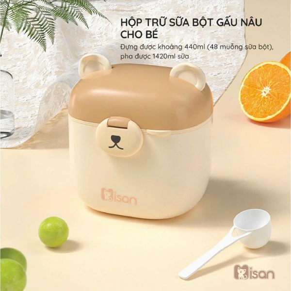 Hộp đựng sữa bột Misan Gấu nâu - 440ml