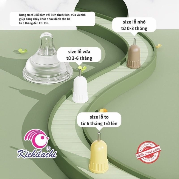 Dụng cụ đục dập lỗ núm ti bình sữa Kichilachi
