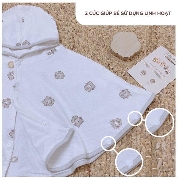 Ủ choàng vải thở 2 lớp Monona MNN077 (họa tiết ngẫu nhiên)
