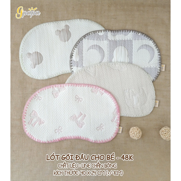 Lót Gối đầu cho bé Gpapa (màu ngẫu nhiên)