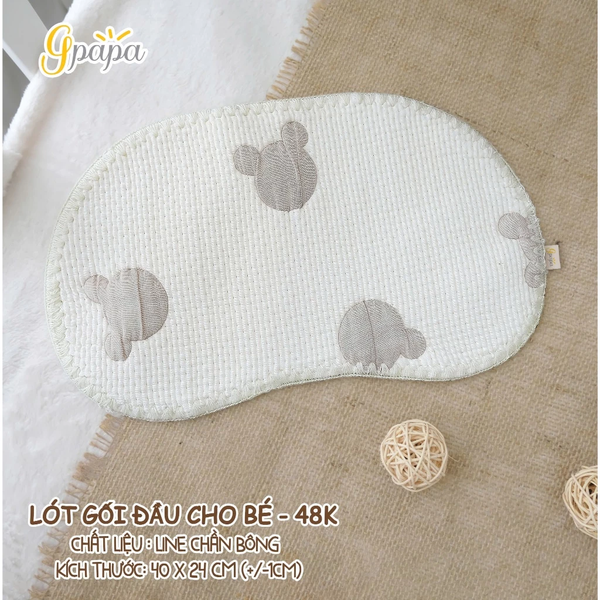 Lót Gối đầu cho bé Gpapa (màu ngẫu nhiên)
