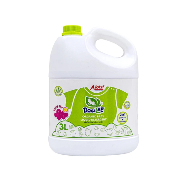 Nước giặt xả quần áo em bé Thái Lan Docilee Organic 3000ml (Xanh lá)