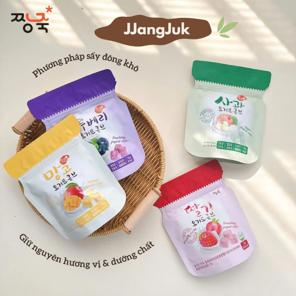 Sữa chua khô JJANGJUK vị Táo - Hàn Quốc - Gói 16gr