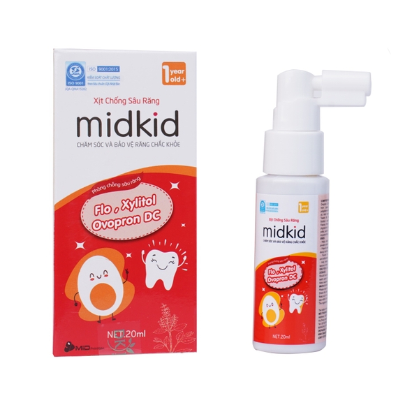 Xịt chống sâu răng Midkid hương táo 20ml