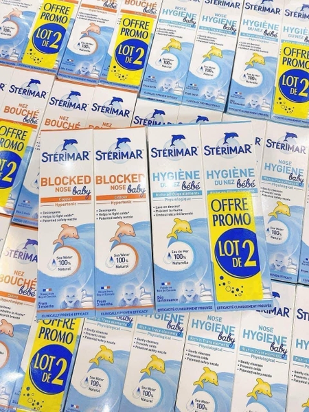 Xịt mũi Kháng viêm cá heo Sterimar nội địa Pháp màu Cam 3m+