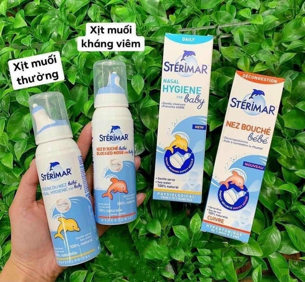Xịt mũi Kháng viêm cá heo Sterimar nội địa Pháp màu Cam 3m+