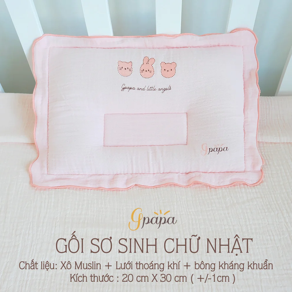 Gối Sơ Sinh Chữ Nhật Gpapa Goodmama (20x30)