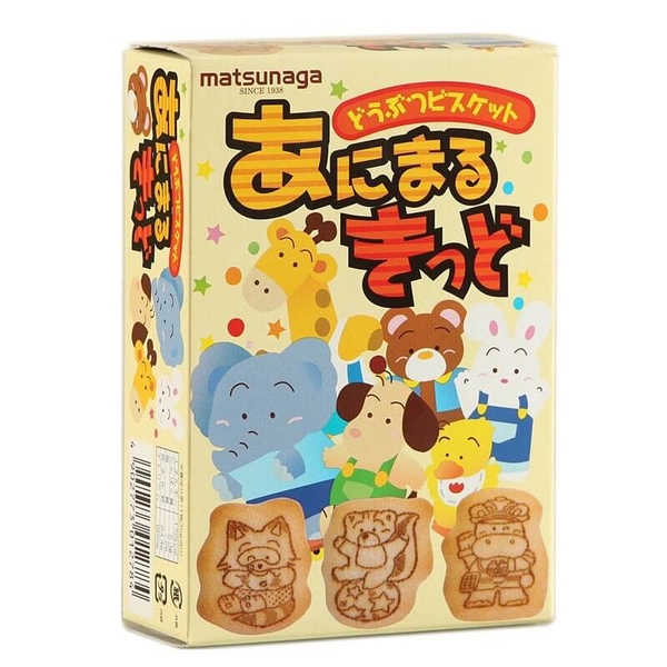 Bánh quy ăn dặm hình thú Matsunaga Nhật Bản cho bé 9M+ 25g