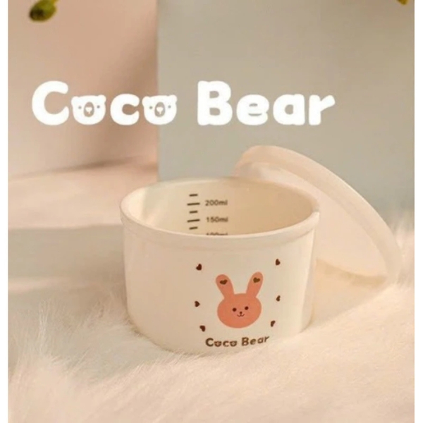 Hũ sứ ăn dặm chia vạch Coco Bear
