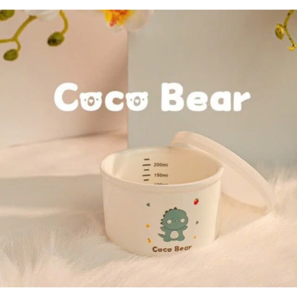 Hũ sứ ăn dặm chia vạch Coco Bear