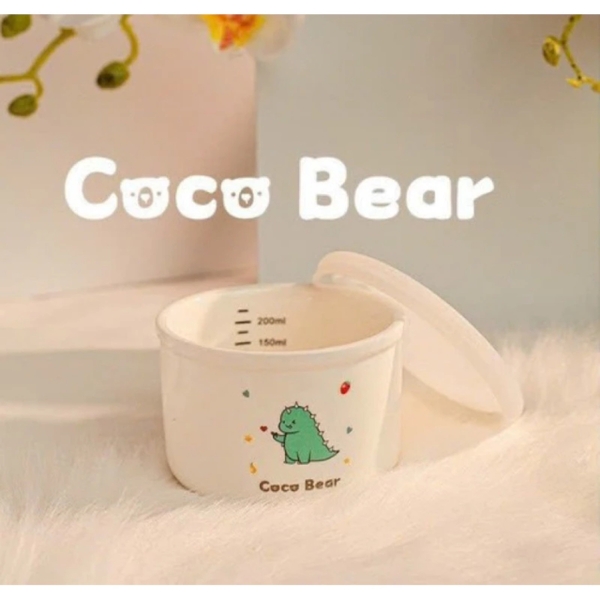 Hũ sứ ăn dặm chia vạch Coco Bear