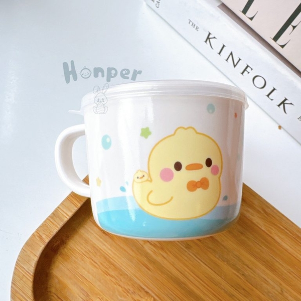 Cốc uống nước Honper HP2406 có nắp đậy 185ml (Họa tiết ngẫu nhiên)