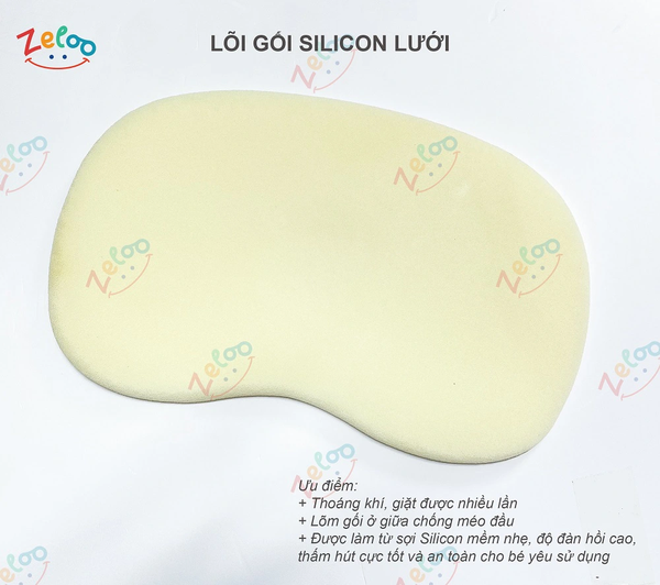 Gối Silicone lưới Zeloo Must Have 45x26x2cm