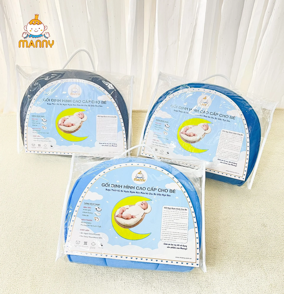 Đệm/ Gối ngủ định hình cho bé Emma 55x38x22x8cm, phù hợp với bé từ 0-1 tuổi