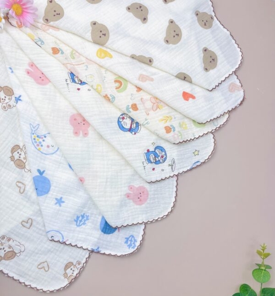 Hộp 6 Chiếc Khăn Sữa Muslin JUBON (Họa tiết ngẫu nhiên)
